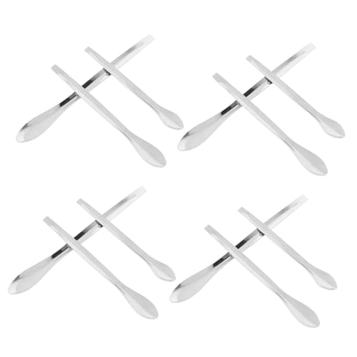 Unomor 12Pcs Stainless Steel Laboratory Mixing and Sampling Reagent Scoops for Accurate Measuring and Mixing for Lab Use and Handling