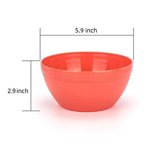 image for XINGUO PLASTIC Unbreakable 30-ounce Plastic Bowls Salad Bowls Cereal B