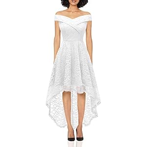 HomRain elegante vintage jurk met blote schouders, voor dames