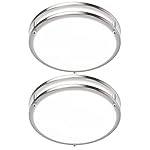 2-Pack 36W LED Ceiling Light Fixture (450W Equiv), 12IN Modern Flush Mount Ceiling Lights, Dimmable Ceiling Lamps Super Bright 3200LM, 3000K/4000K/5000K Adjustable for Bedroom Kitchen Bathroom Hallway