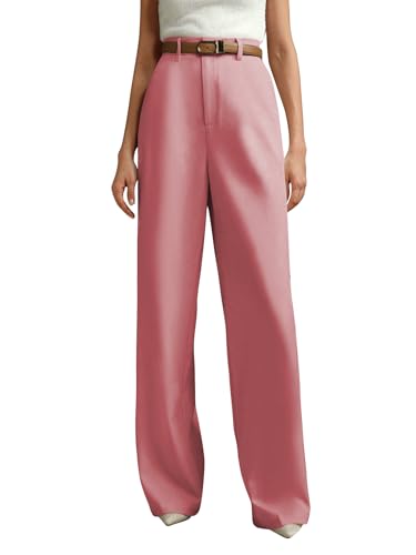 Image of KERI PERRY Trousers for Woman Pants Women's Formal Office Korean | Black Beige Track Pant | Straight | Cotton Spandex Stretchable Trouser | High-Waisted Bottom Wear