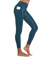 FitsT4 Damen Reitleggings Silikon Vollbesatz Reithose mit Handytasche und Gürtelschlaufen