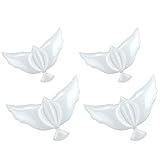 4 Stück Friedenstaubenballons Weiß Gedenkballons Taube Vogel Ballons Zeremonien Party Dekorationen für Hochzeit Beerdigung Geburtstag Verlobung Party Dekoration Supplies