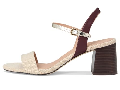 Cole Haan Cole Haan Women's Josie Block Heel Sandal, Canvas/Bloodston, 8.5-B US