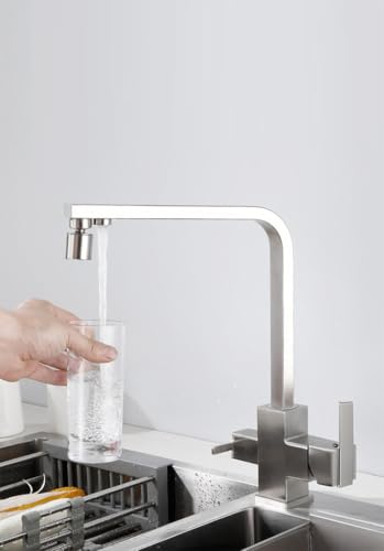 Mitigeur d'évier de cuisine triple usage au placage monomode durable - 3