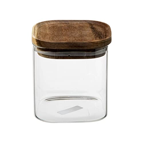 Vaso in vetro con coperchio in acacia 0,6L