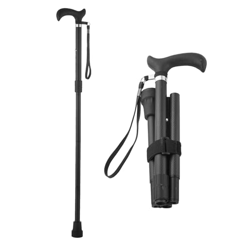 Walking Cane for Men & Women, Zynuhmo Carbon Fiber Folding Cane with Adjustable...
