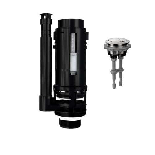 R&T 2-Inch Dual Flush Valve with Top Push Button Toilet Repair Kit Inside Tank dual flush valve...