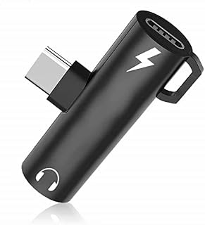 USB Type C to 3.5mm Female Headphone Jack Adapter,2-in-1 USB C to Aux Audio Jack, Fast Charging Dongle Cable Compatible with Pixel 4 3 XL, HTC, HUAWEI, SONY, LG