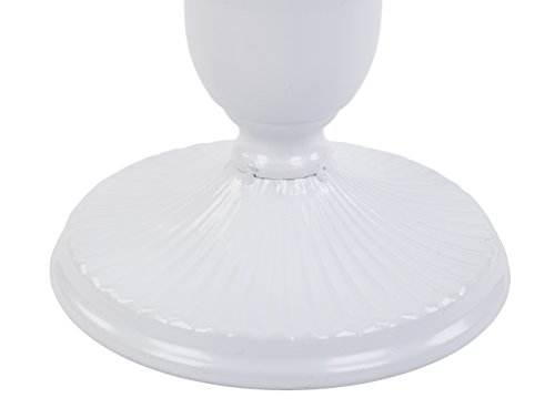 Vilavita 3-Set Antique Cake Stand Round Cupcake Stands Metal Dessert Display With Crystal Beads, White #TOP5