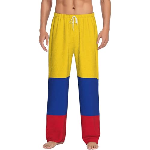 Pantalon pyjama colombie polaire chaud homme avec poches micropolaire nuit