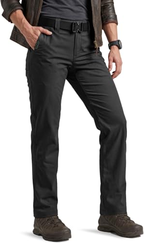 CQR CLSX Womens Flex Stretch Tactical Work Pants Water Resistant Ripstop Pants for Security Court Law Enforcement Officers Sub Rosa Black 16 Long