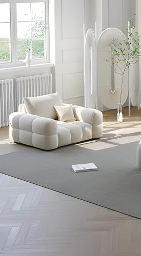 Image of A to Z Furniture Classic Chesterfield Sofa Set Luxury Chesterfield Sofa in for Home Living Room & Office (3+1=4 Seater Sofa with Ottoman Off White)