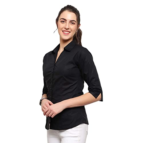 Image of Blue Ronin Women 3 /4 Sleeve Stylish Western Official Formal Shirts Regular fit Shirts for Women