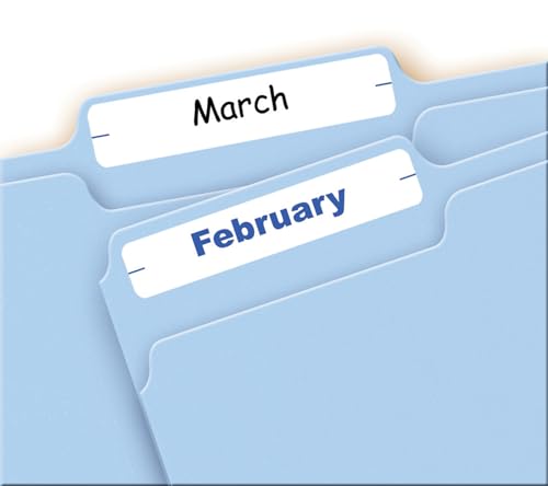 Avery File Folder Labels on 4" x 6" Sheets, Easy Peel, White, Print & Handwrite, 2/3" x 3-7/16", 252 Labels (5202)