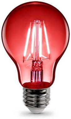 FEIT Electric Filament A19 E26 (Medium) LED Bulb Red 30 Watt Equivalence 1 pk