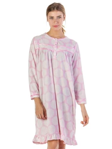Image of Casual Nights Women's Cozy Long Sleeve Fleece Nightgown