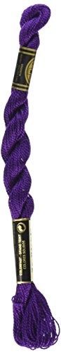 Hilo de algodón DMC 115, color violeta muy oscuro, tamaño 5 miniatura 1