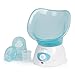 LIVIVO Face Spa Facial Steamer and Nasal Steam Inhaler Set - 2-in-1 Aromatherapy Sauna for Sinus, Cold & Flu Relief and Deep Cleansing Face Steamer with Dual Nose Cones (Blue)
