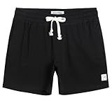 maamgic Mens Athletic Gym Shorts 5.5' Elastic Waist Casual Pajama Pocket Jogger Men Workout Short Pants Black