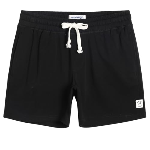 maamgic Mens Athletic Gym Shorts 5.5" Elastic Waist Casual Pajama Pocket Jogger Men Workout Short Pants