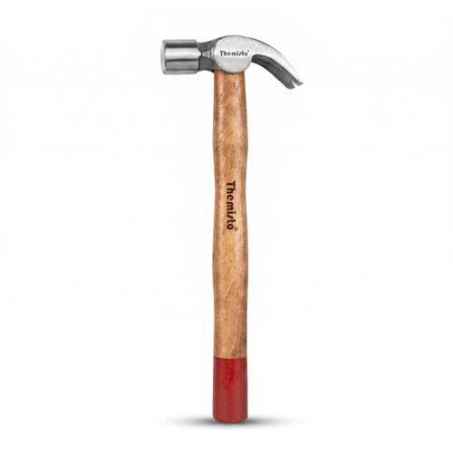 Image of Themisto TH-T33 3 /4 lbs Forged Steel Head Claw Hammer with Seasoned Wooden Handle | Strong Non-Slip Grip | Ideal for Home DIY and Professional Use