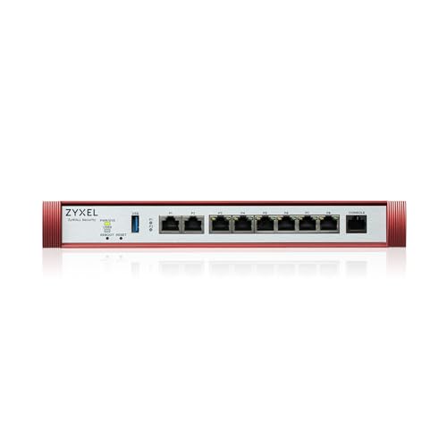 Image of Zyxel USGFLEX200H Cyber Security Firewall | 6.5 Gbps, Up to 100 Users | 2-Year Gold UTM Security Pack | 6X Gigabit + 2X 2.5G Ports | VPN, IPS Anti-Malware | Fanless | Rack-Mount | TAA Compliant