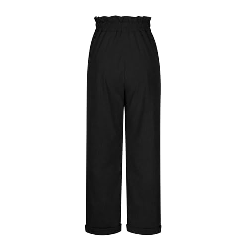 Corduroy Pants Women Baggy Casual High Waisted Straight Leg Trousers Fall Fashion Warm Drawstring Fuzzy Warm Pants3