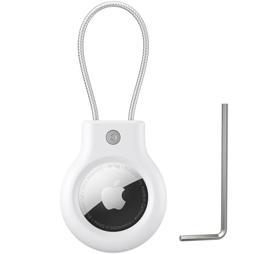 AirTag ケース 対応アップル ワイヤーリング ストラップ エアタグ キーホルダー 傷や衝撃に強いエアタグ GPSトラッカー ケース 財布/荷物/鍵/犬の首輪用