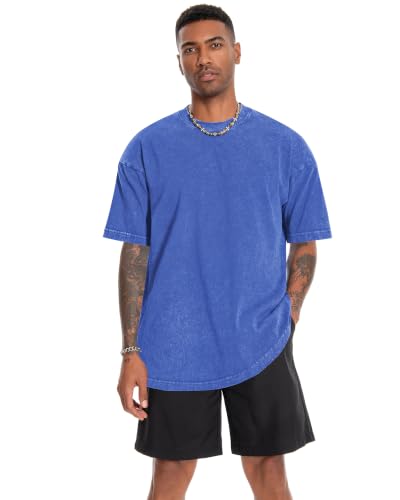 Image of Oversized Tshirts for Men Short Sleeve Vintage Washed Basic Loose Tees 2026