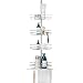 Zenna Home Shower Tension Pole Caddy, Satin Chrome