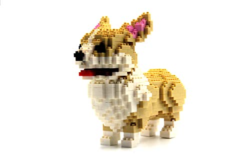 MAGMABRICK Pembroke Perro Galés Corgi, Juegos Pequeños Construir Rompecabezas 3D, Mini Juegos de Construcción, 990 Piezas, Nivel de Dificultad 3