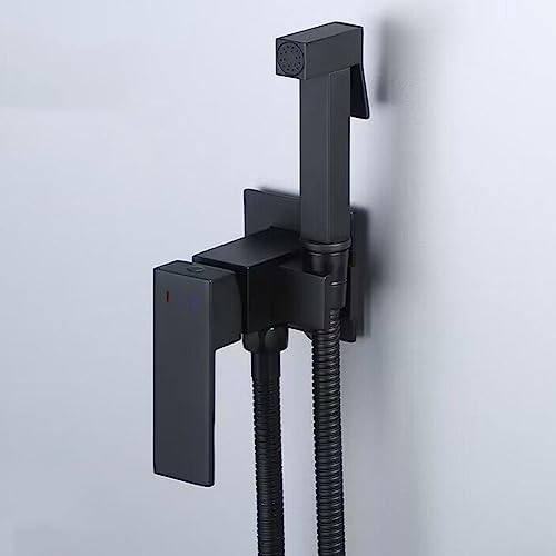 Tête de douche en laiton noir mat au design moderne et épuré pour salle de bain - 4