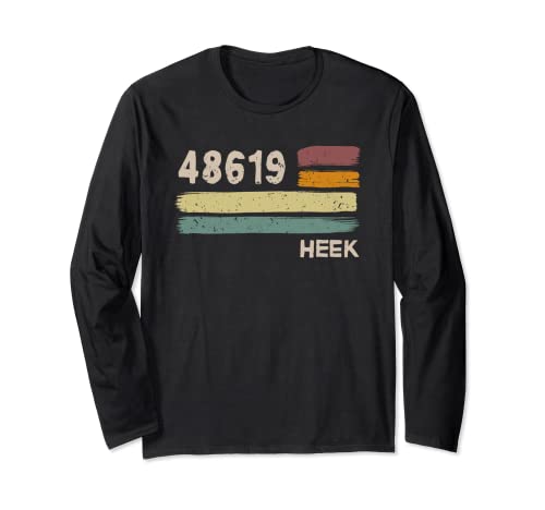 Retro 48619 Heek Vintage Gemeinde PLZ Langarmshirt