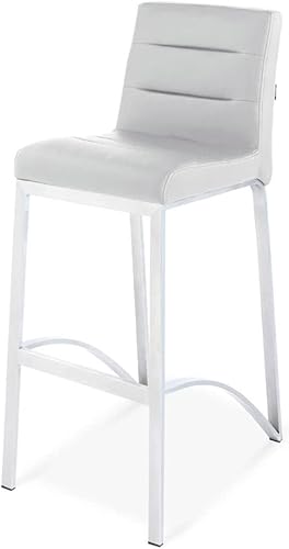 Miniatura 80 de ZURI Taburete de bar Lynx con base de metal, color negro Negro -,Marrón,Crema,Gris,Verde lima,Rojo -,Blanco,Pizarra,Verde