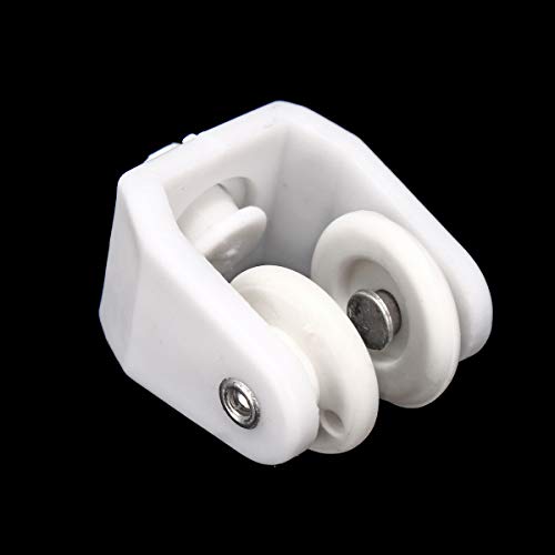 HAPYLY 2 Meter Flexible Plastic PVC Curtain Track Runner Rail Wall Ceiling Mounted Fixing Hooks Shower Curtains Room Divider with Instruction Mounting Accessories Include White (Side Clamping)