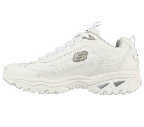 Image of Skechers Men Sneaker Shoes | Athletic Training, Leather and Mesh Upper, Cushioned Insole, Traditional Lace-up, Casual