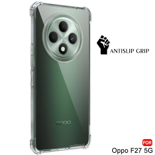 Image of TheGiftKart Crystal Clear Back Cover Case for Oppo F27 5G | Shockproof Soft TPU Case | Cushioned Edges for Ultimate Protection Back Cover Case for Oppo F27 5G (TPU, Transparent)