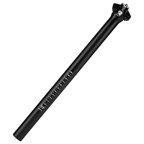 YCDGYCASI Fahrrad sattelstütze Kohlefaser 27,2 mm 30,8 mm 31,6 mm Länge 350 mm Fahrrad sattelstütze Schwarz Cover