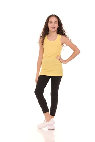 Pink Angel 6-Pack Girls Tank Tops - Undershirts, Trendy Ribbed Sleeveless Summer Shirts - Kids Tank Tops2