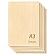 Tocome 20 Stück A3 Linde Sperrholz 420x297x3mm Laserfähig Linden Sperrholz Platten Laser Holz 3mm Plywood Lindensperrholz