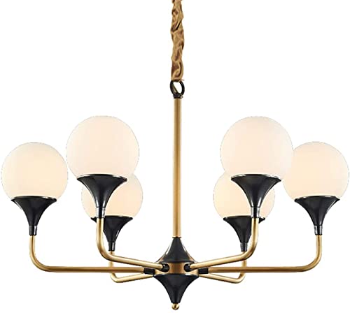 Lustre Spoutnik or 6 lampes pour éclairer une pièce sombre et basse
