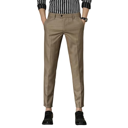 Pantalon décontracté homme anti-froissement coupe ajustée printemps été