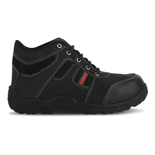 Image of ELECANT Lace-up Steel Toe Safety Shoes for Factory and Industrial Work for Men