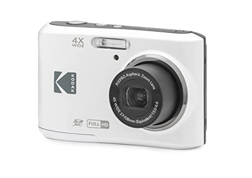 KODAK PIXPRO Friendly Zoom FZ45-WH 16MP Digital Camera with 4X Optical Zoom 27mm Wide Angle and 2.7" LCD Screen (White)
