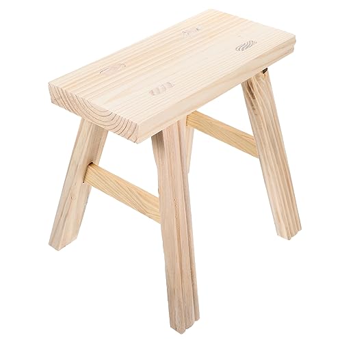 MAGICLULU SPA Taburete Pequeño Control Deslizante Pie Taburete De Inodoro Adulto En Cuclillas Silla Taburete De Tocador Asiento Baño Mobiliario Escabel Taburetes Chair Portátil Madera