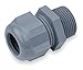 Liquid Tight Connector, 3/8 in, Cord, Gray