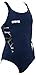 ARENA Girl's Carbonite One Piece Swimsuit, Navy/Asphalt/White, 22