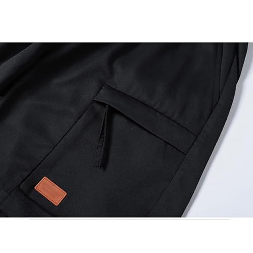 Short homme baggy avec cordon taille elastique et multipoches
