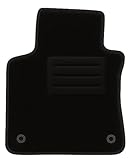 Tapis conducteur en Velours Noir, 1 pièce pour Peugeot 308 II (2013-2021) Base Antidérapante Renforcée dans la Zone de la Pédale MOTOHOBBY